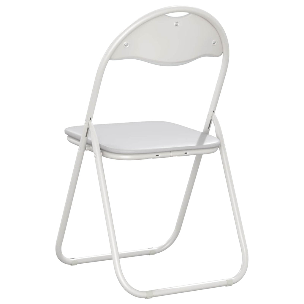 Klappstuhl 8 pcs Weiß 48 x 43,5 x 81 cm Kunstleder