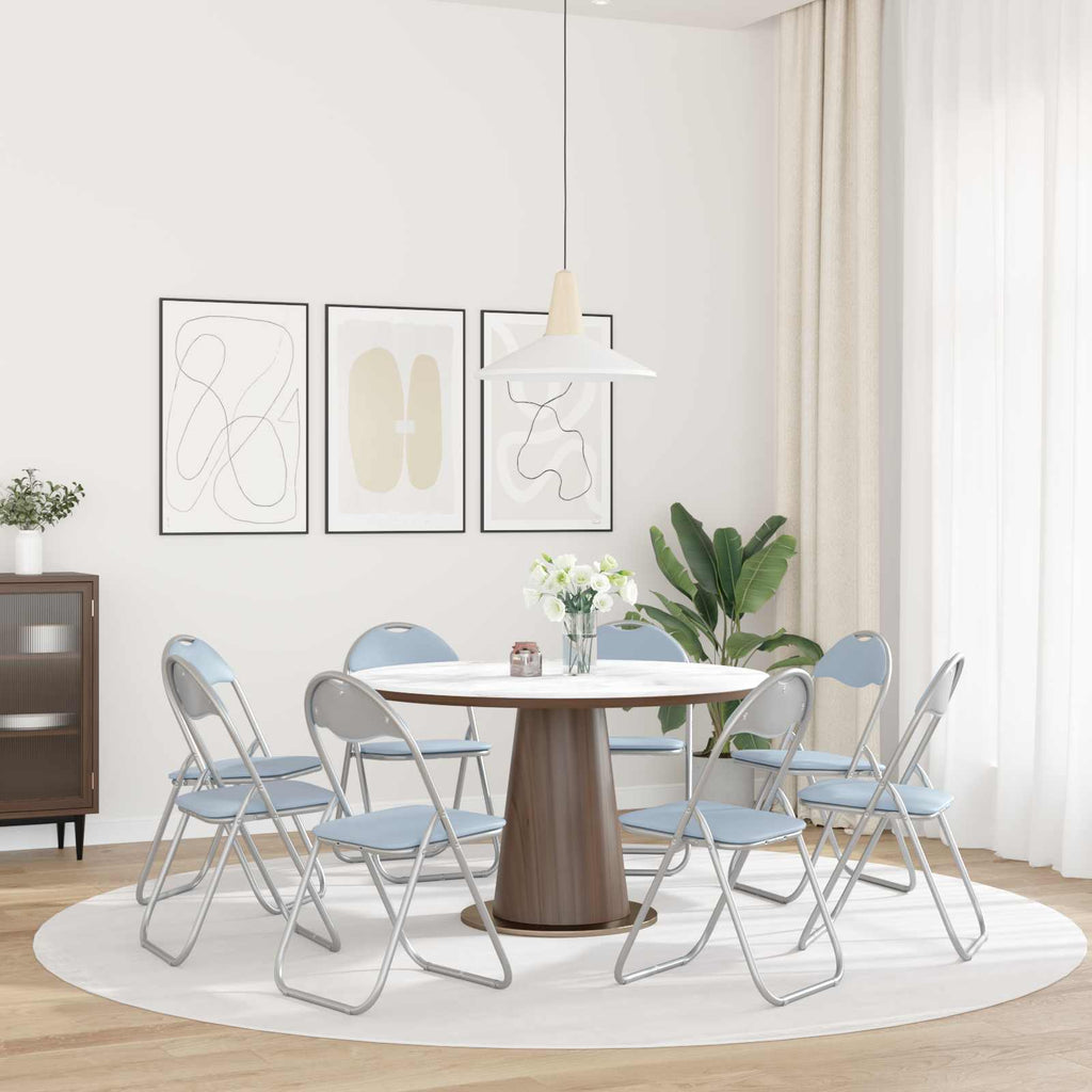 Klappstuhl 8 pcs Grau 48 x 43,5 x 81 cm Kunstleder