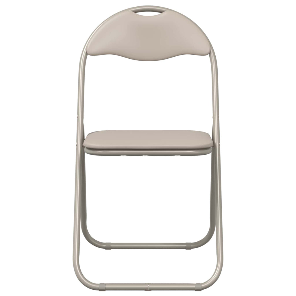 Klappstuhl 8 pcs Sand 48 x 43,5 x 81 cm Kunstleder