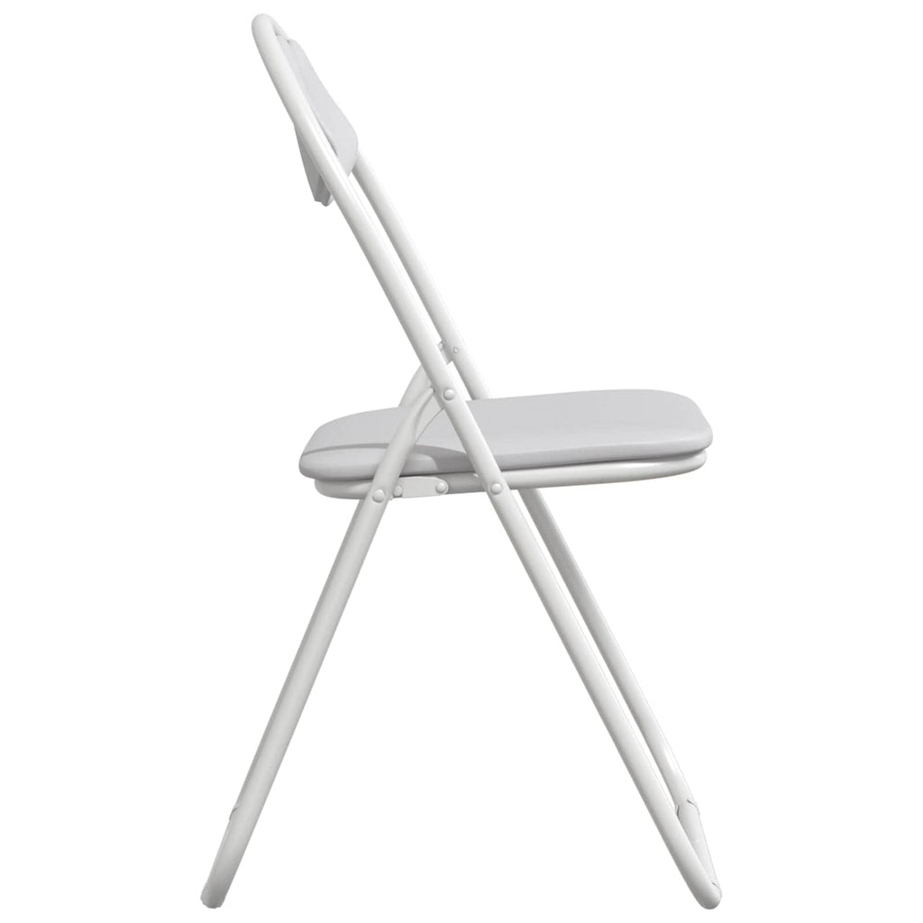 Klappstuhl 2 pcs Weiß 48 x 43,5 x 81 cm Kunstleder