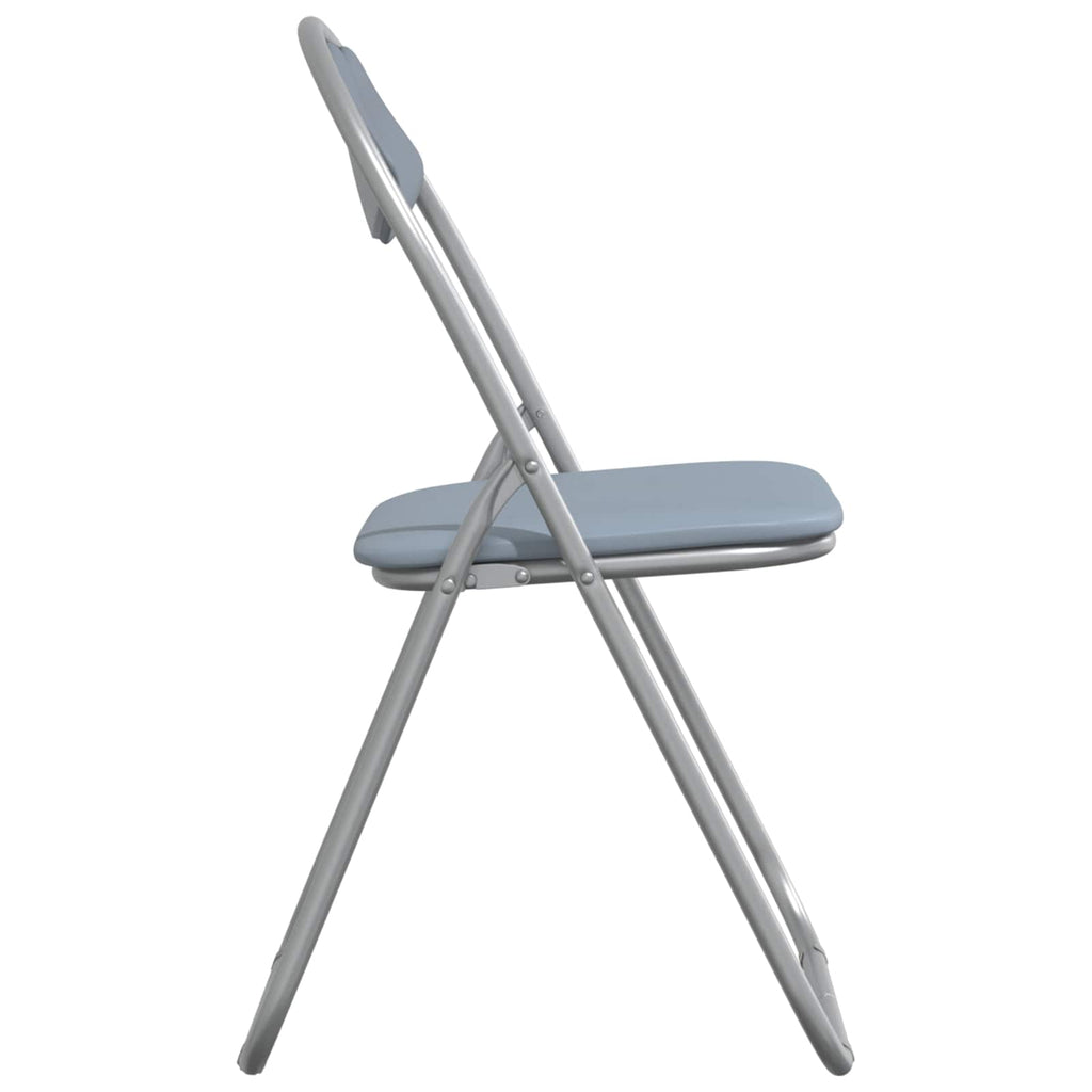 Klappstuhl 2 pcs Grau 48 x 43,5 x 81 cm Kunstleder