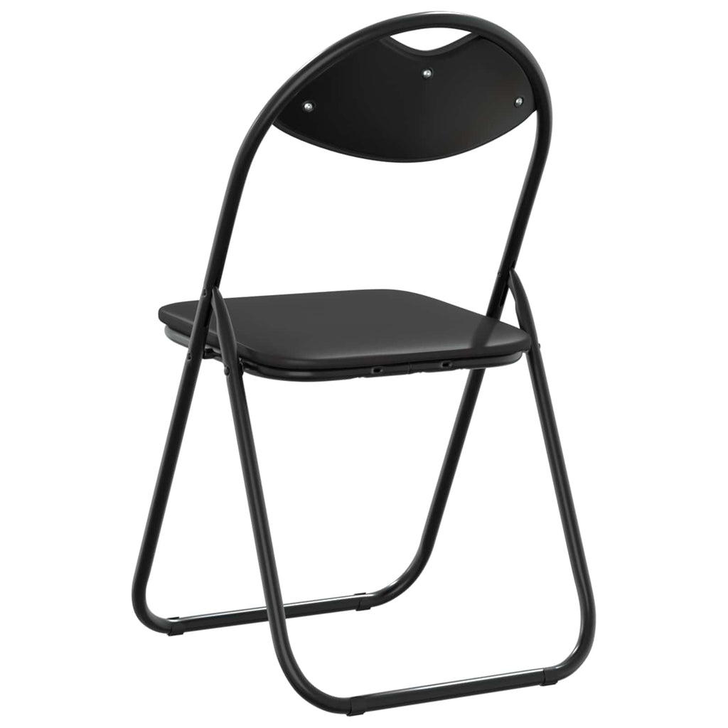 Klappstuhl 2 pcs Schwarz 48 x 43,5 x 81 cm Kunstleder