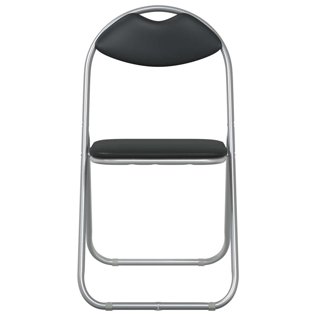 Klappstuhl 8 pcs Schwarz und Grau 48 x 43,5 x 81 cm Kunstleder