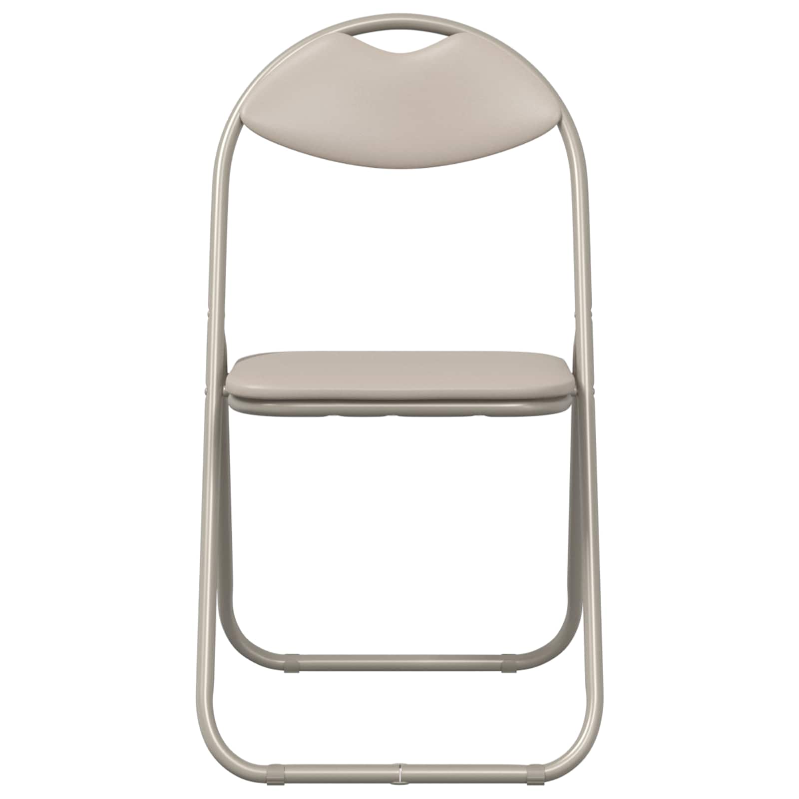 Klappstuhl 8 pcs Sand 48 x 43,5 x 81 cm Kunstleder