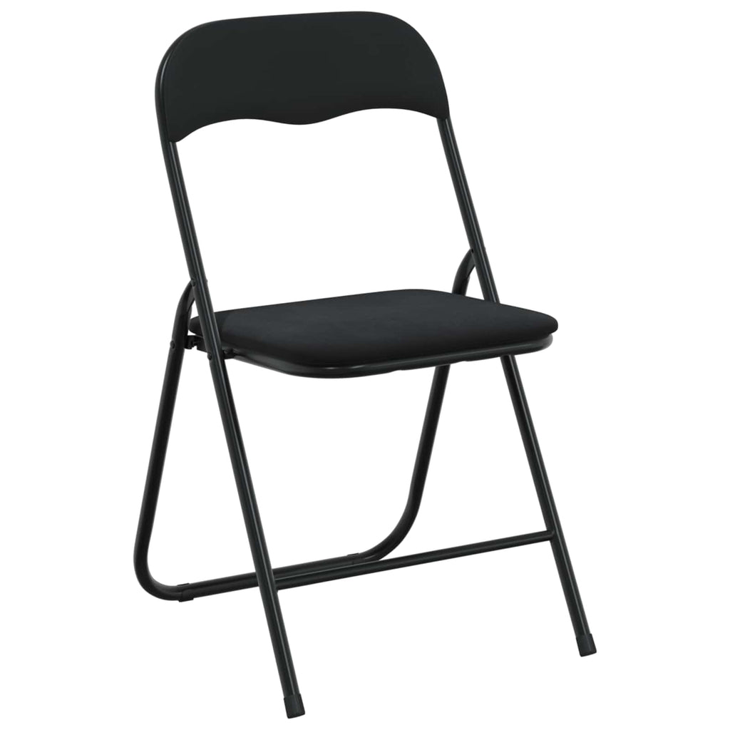 Klappstuhl 8 pcs Schwarz 48 x 44 x 78 cm Samt