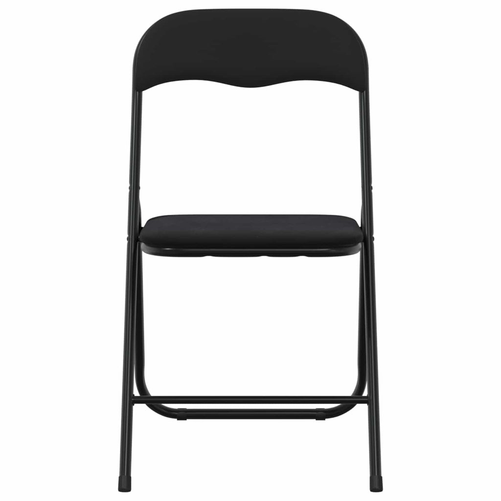 Klappstuhl 8 pcs Schwarz 48 x 44 x 78 cm Samt