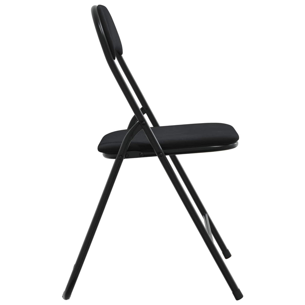 Klappstuhl 8 pcs Schwarz 48 x 44 x 78 cm Samt