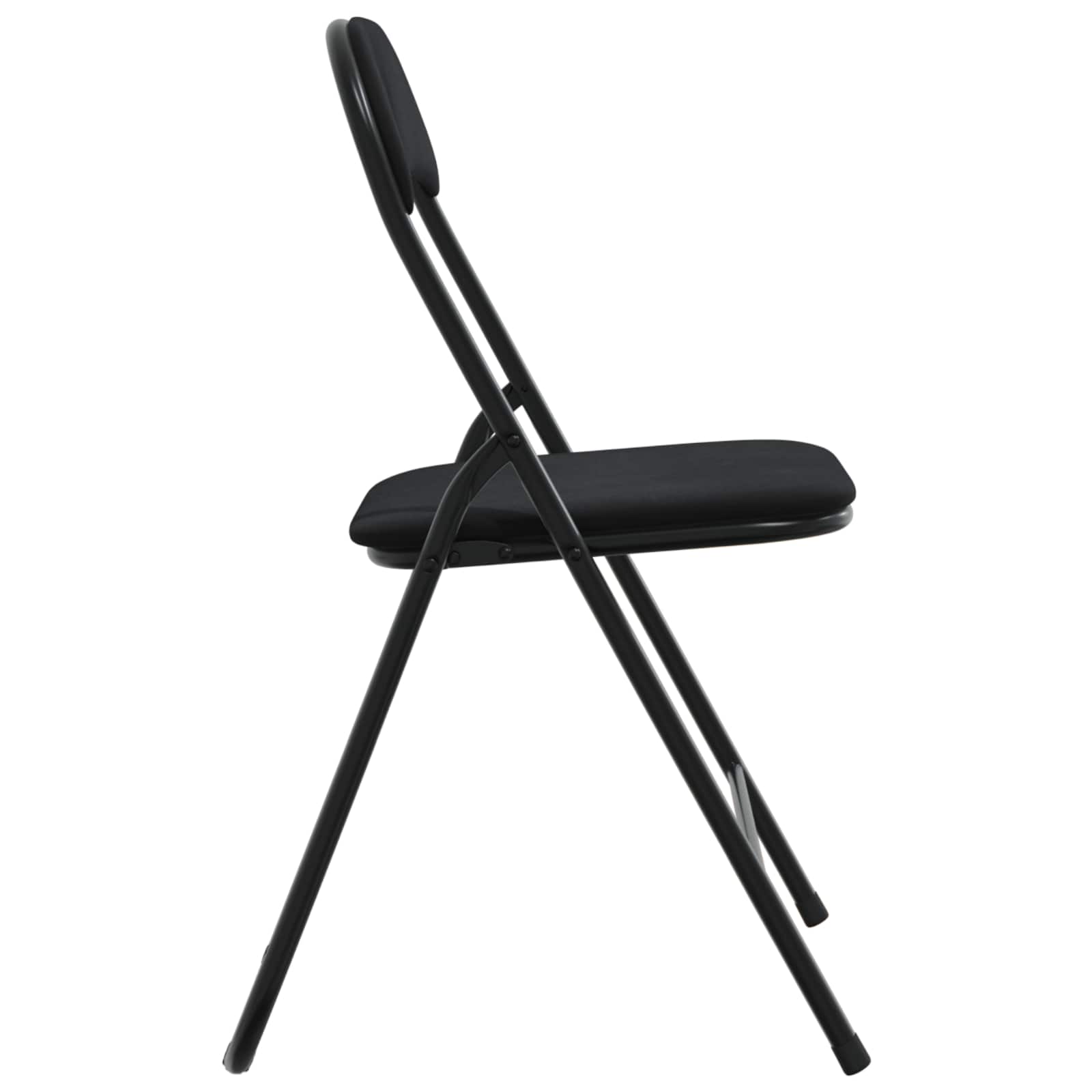 Klappstuhl 8 pcs Schwarz 48 x 44 x 78 cm Samt