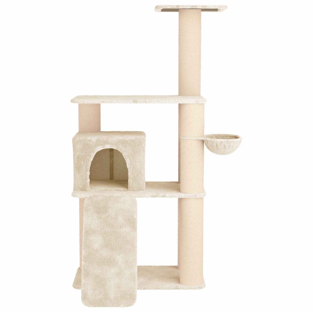 Katzennbaum mit Sisal-Kratzsäulen Creme 173 cm