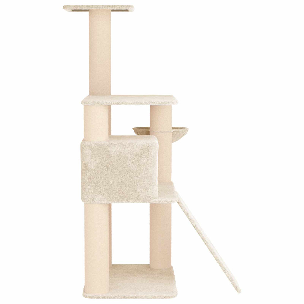 Katzennbaum mit Sisal-Kratzsäulen Creme 173 cm