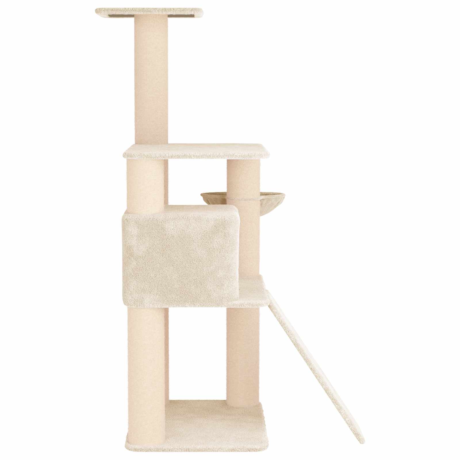 Katzennbaum mit Sisal-Kratzsäulen Creme 173 cm