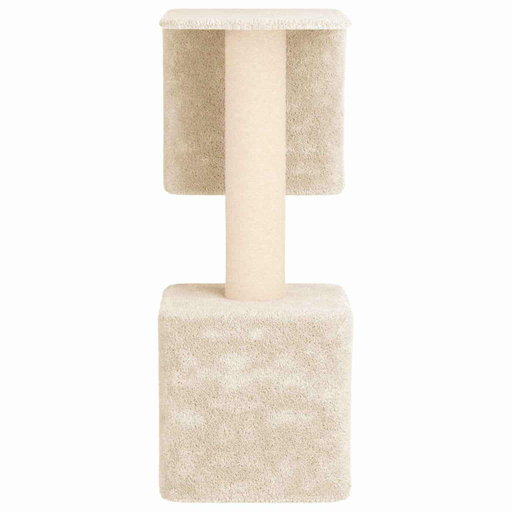 Katzennbaum mit Sisal-Kratzsäulen Creme 114 cm