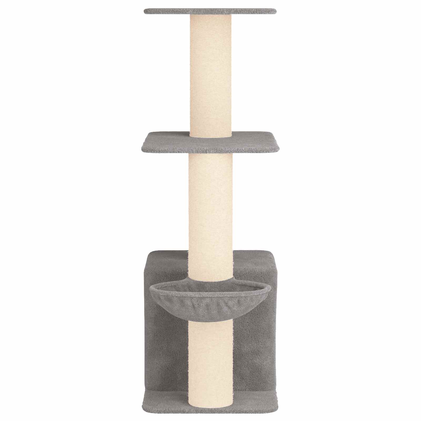 Katzennbaum mit Sisal-Kratzsäulen Hellgrau 133 cm