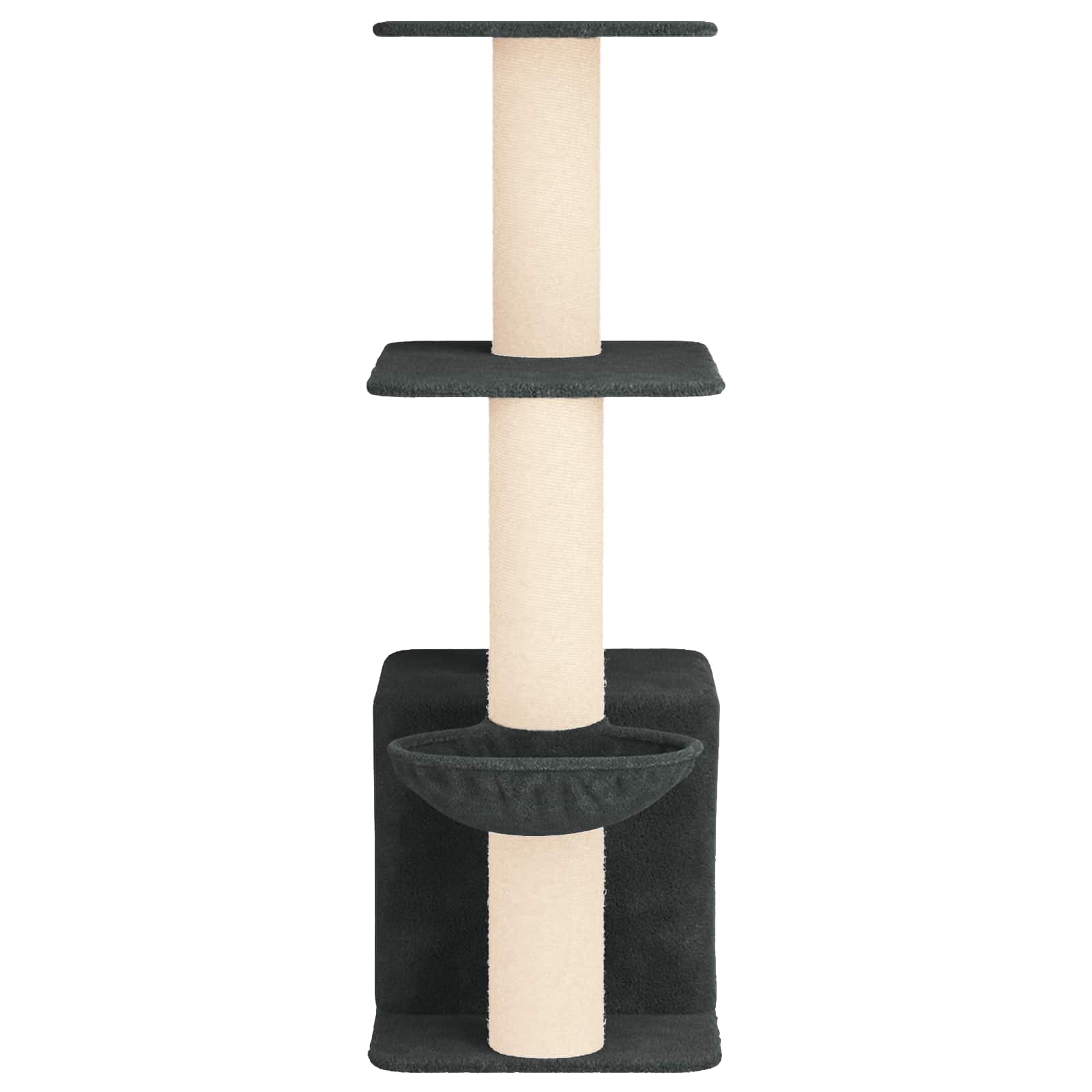 Katzennbaum mit Sisal-Kratzsäulen Dunkelgrau 133 cm