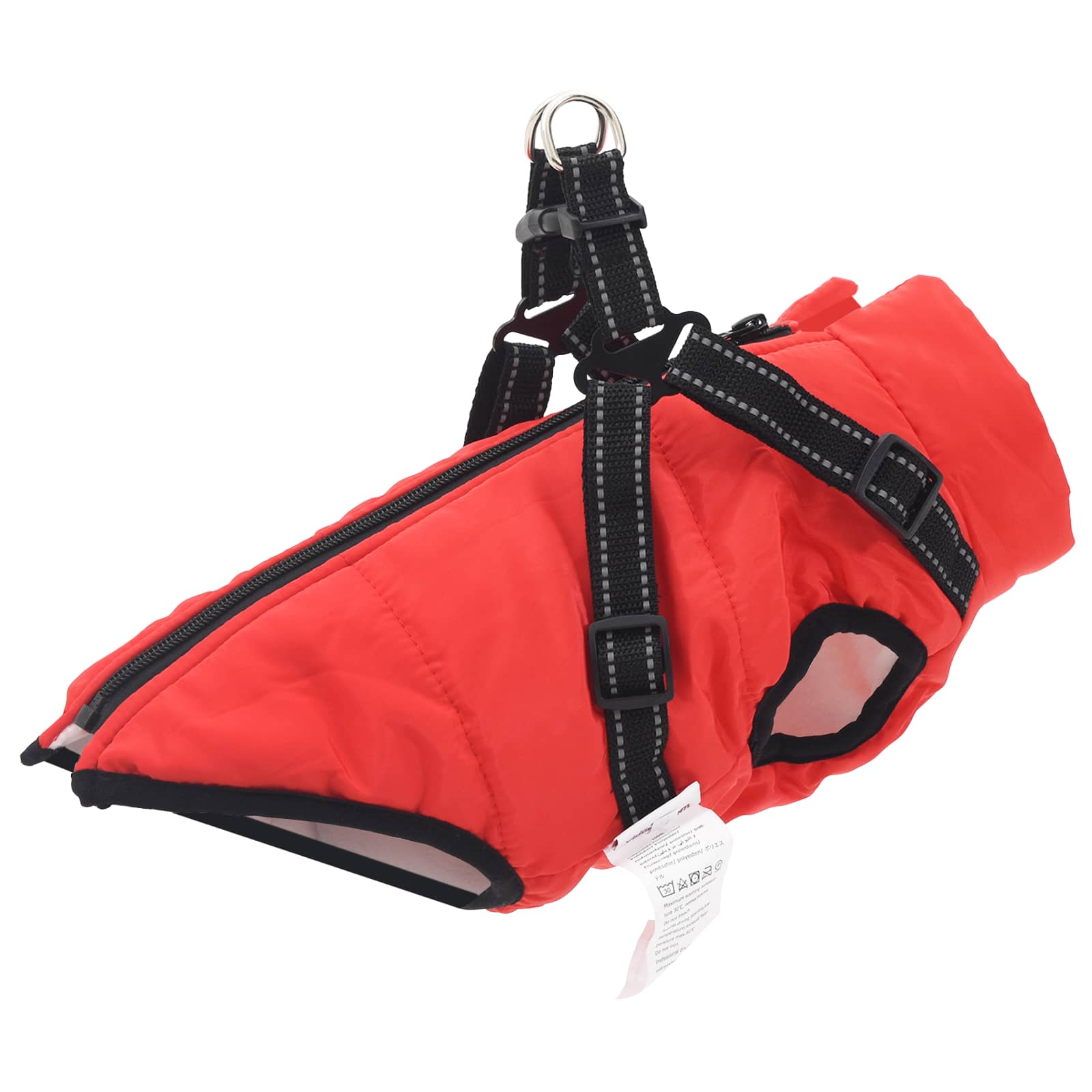 Hundemantel Rot L28 Fleece und Polyester