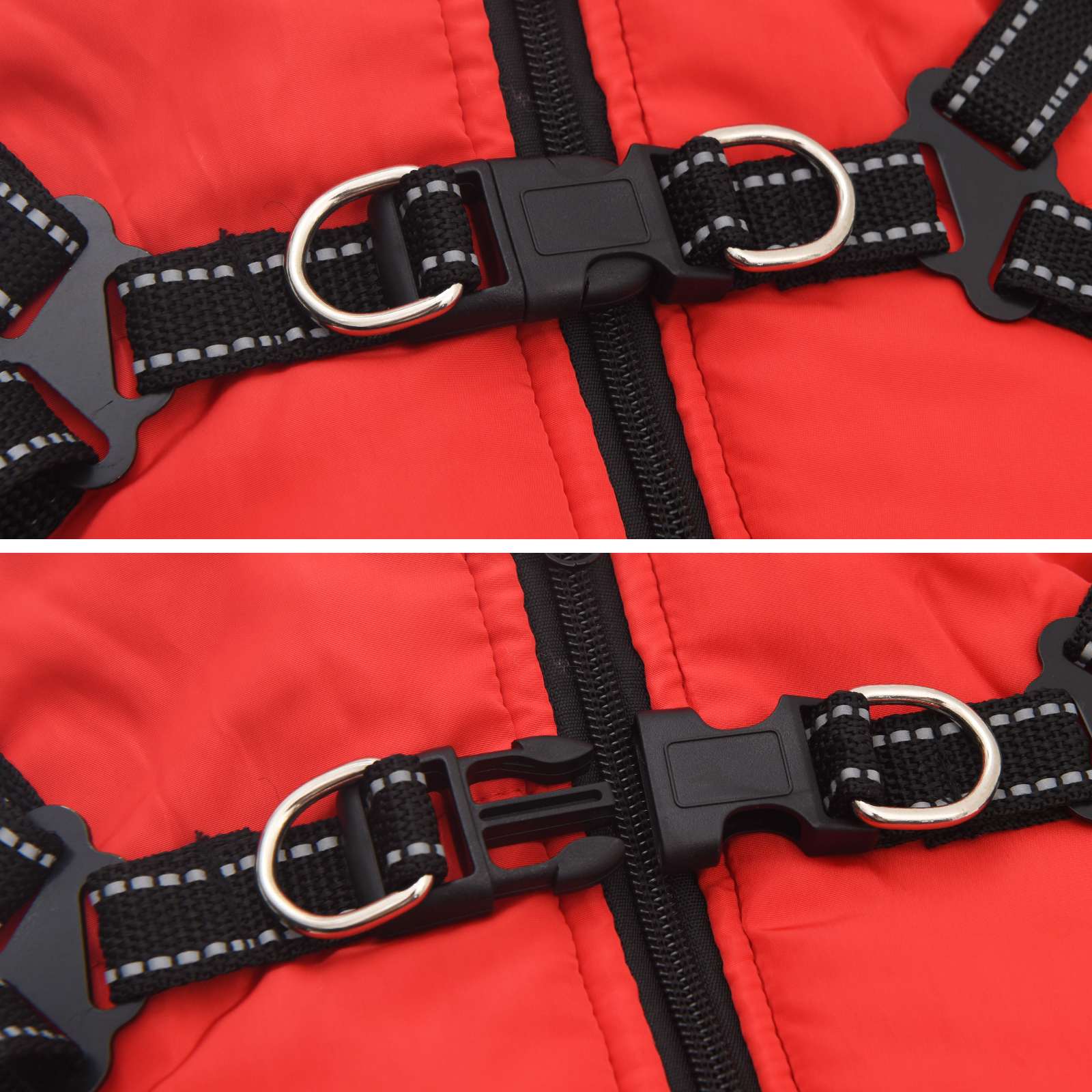 Hundemantel Rot L32 Fleece und Polyester
