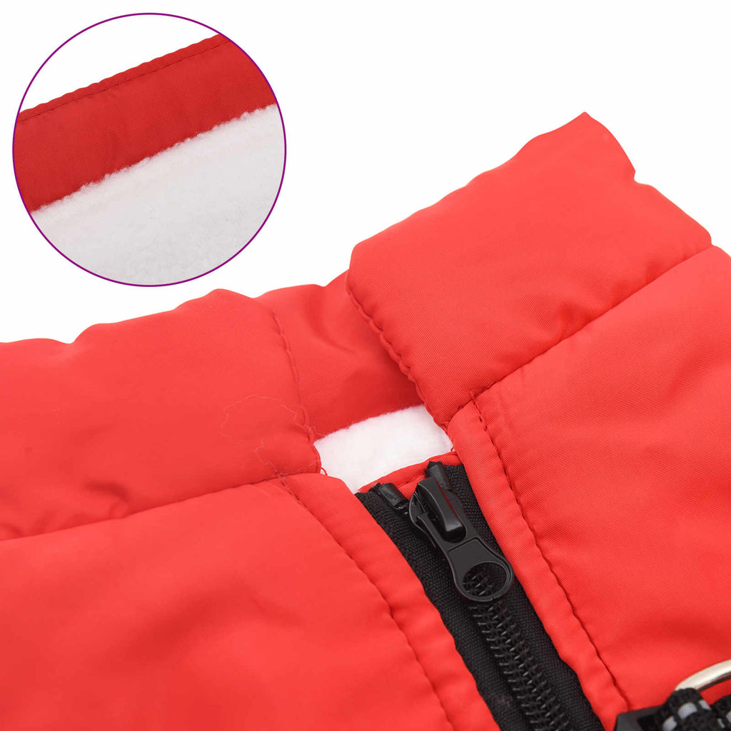 Hundemantel Rot L32 Fleece und Polyester