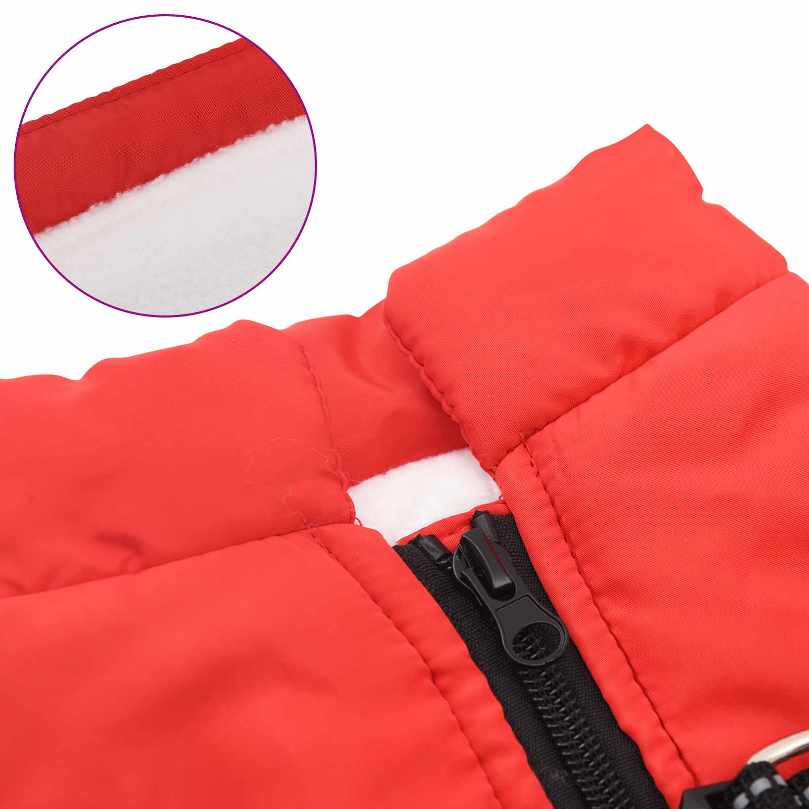 Hundemantel Rot L32 Fleece und Polyester