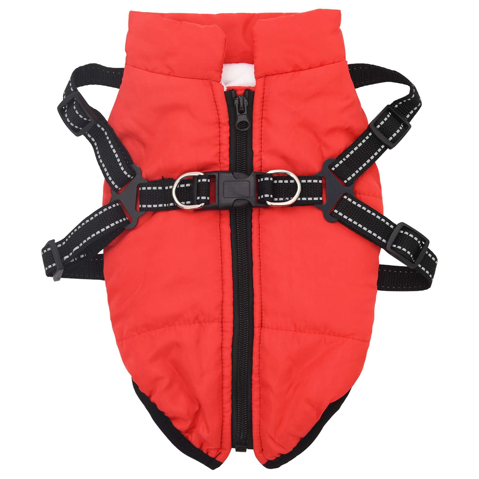 Hundemantel Rot L32 Fleece und Polyester