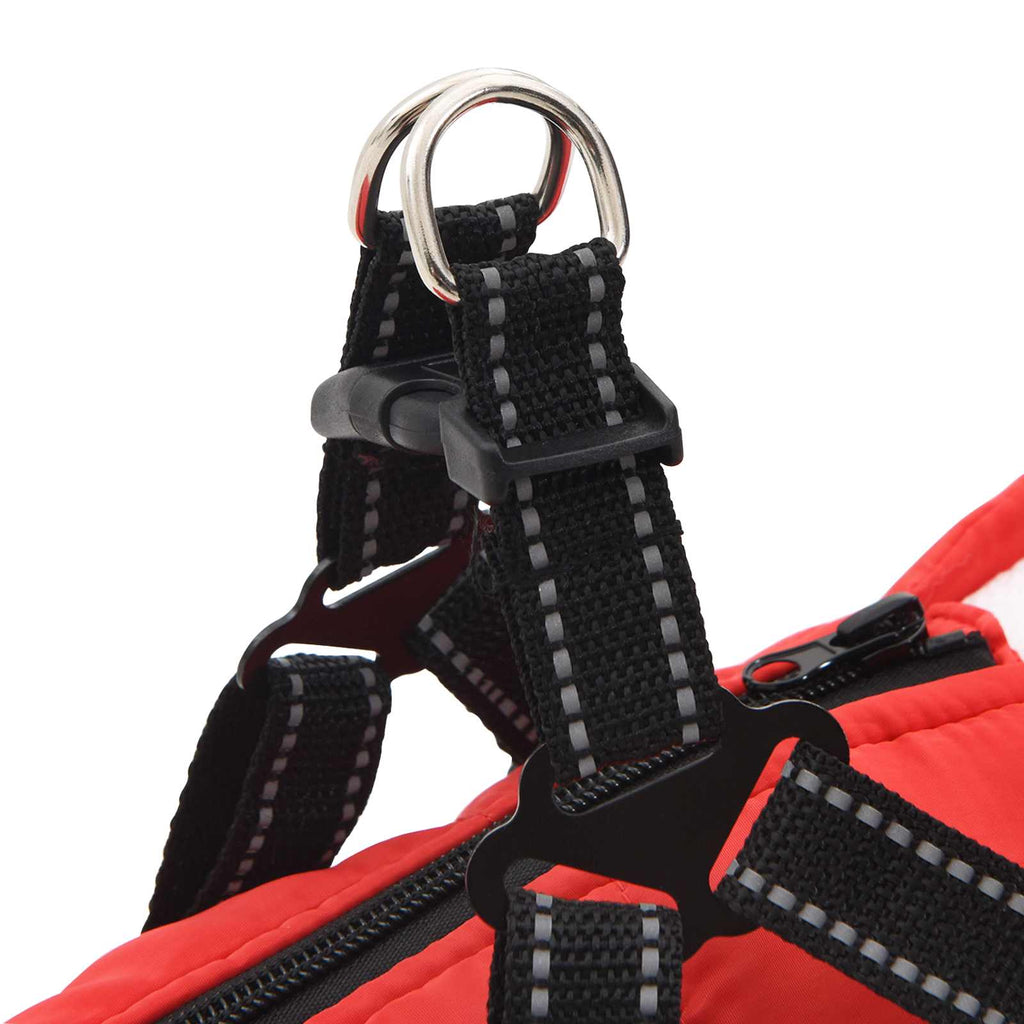 Hundemantel Rot L40 Fleece und Polyester