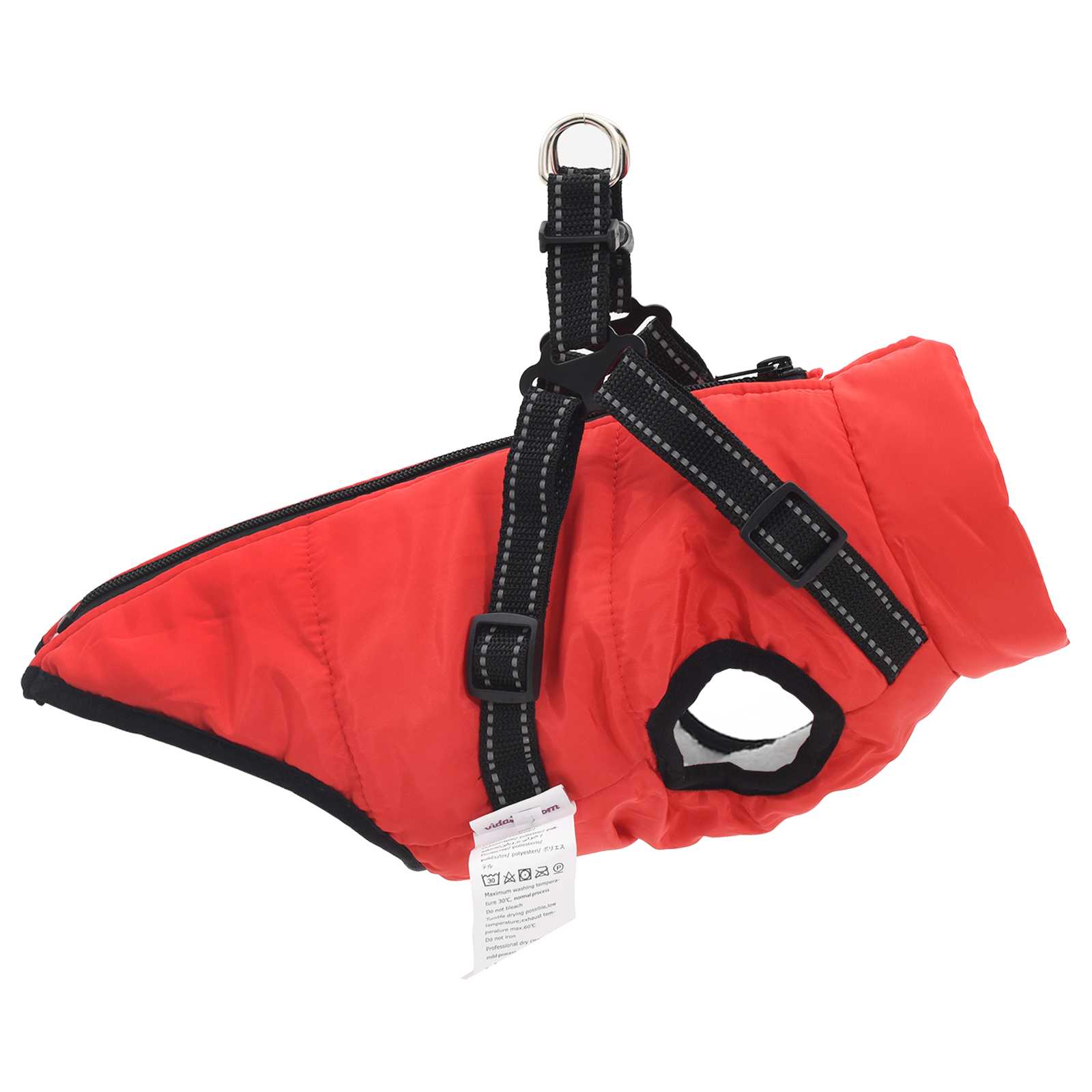 Hundemantel Rot L40 Fleece und Polyester