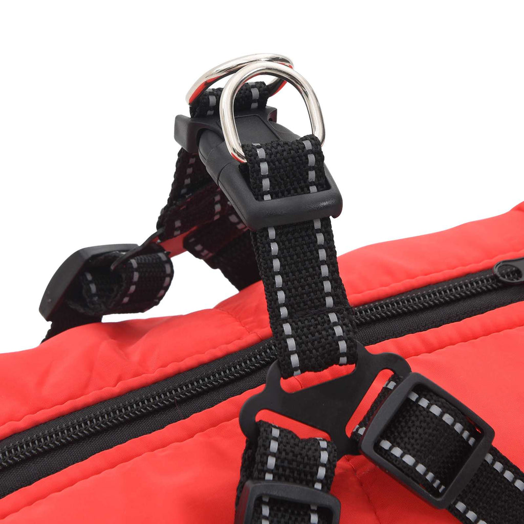 Hundemantel Rot L68 Fleece und Polyester