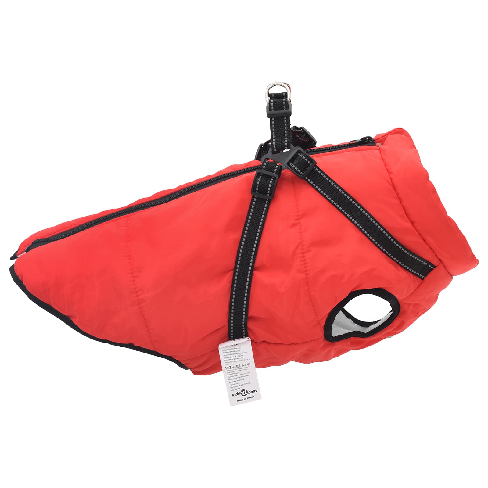 Hundemantel Rot L68 Fleece und Polyester