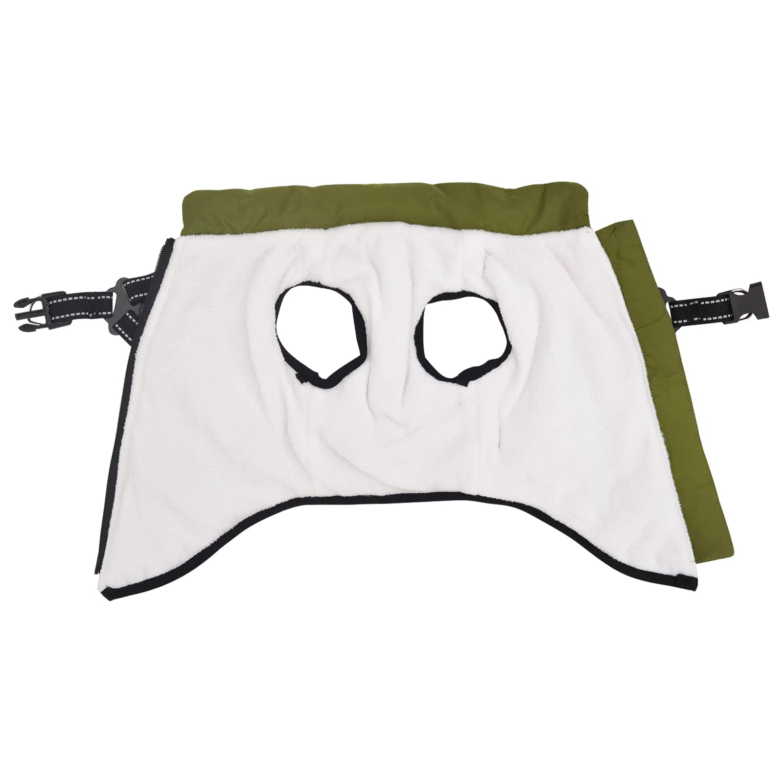 Hundemantel Olivegrün L24 Fleece und Polyester