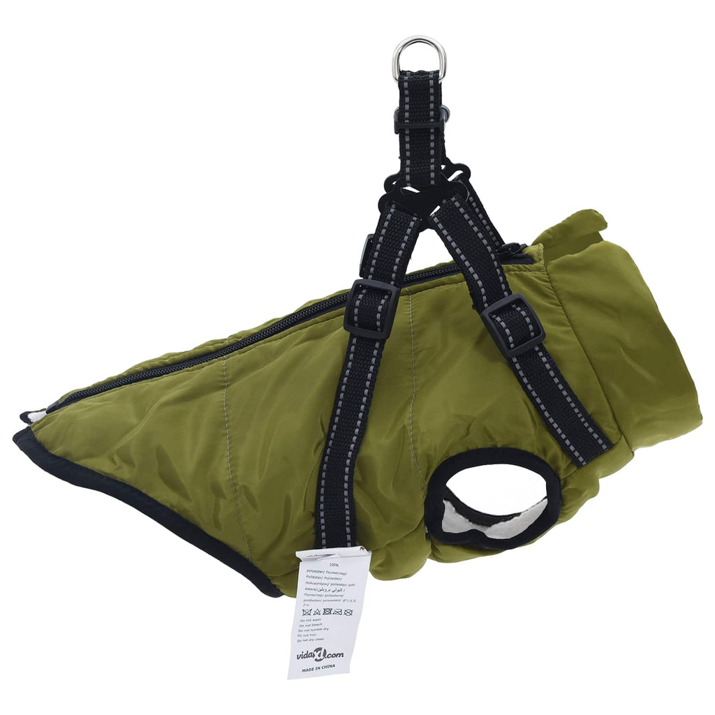 Hundemantel Olivegrün L28 Fleece und Polyester