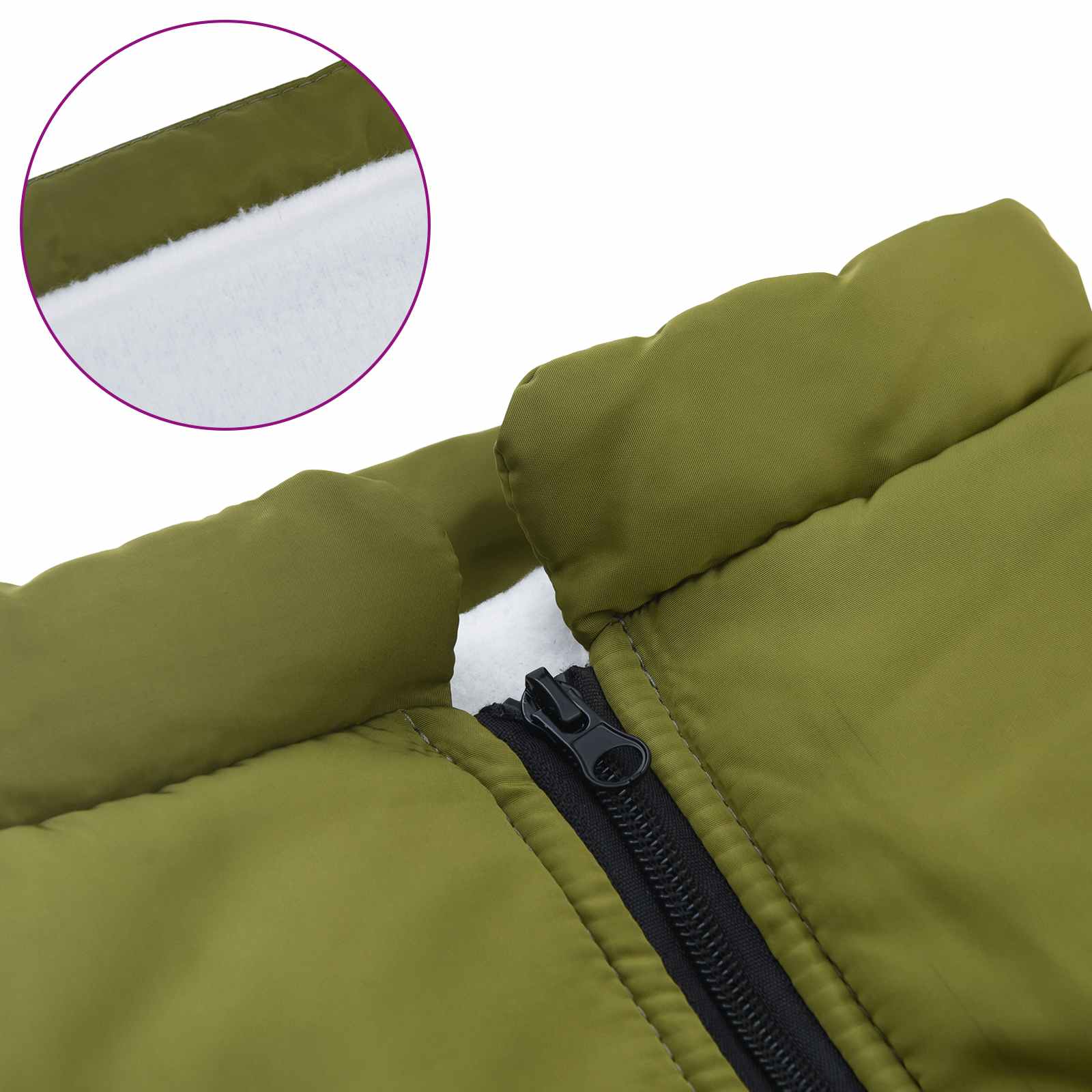 Hundemantel Olivegrün L44 Fleece und Polyester