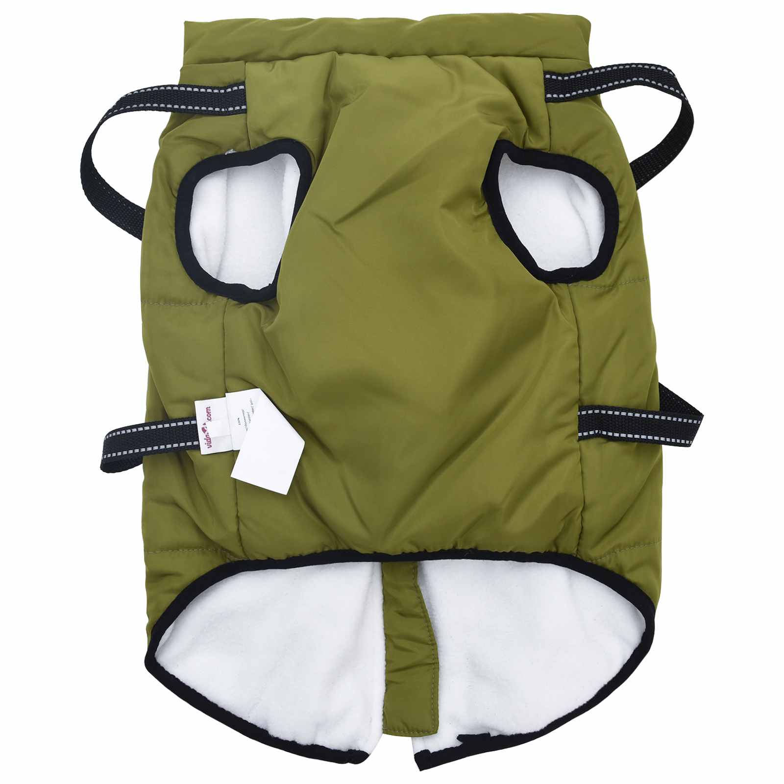 Hundemantel Olivegrün L44 Fleece und Polyester