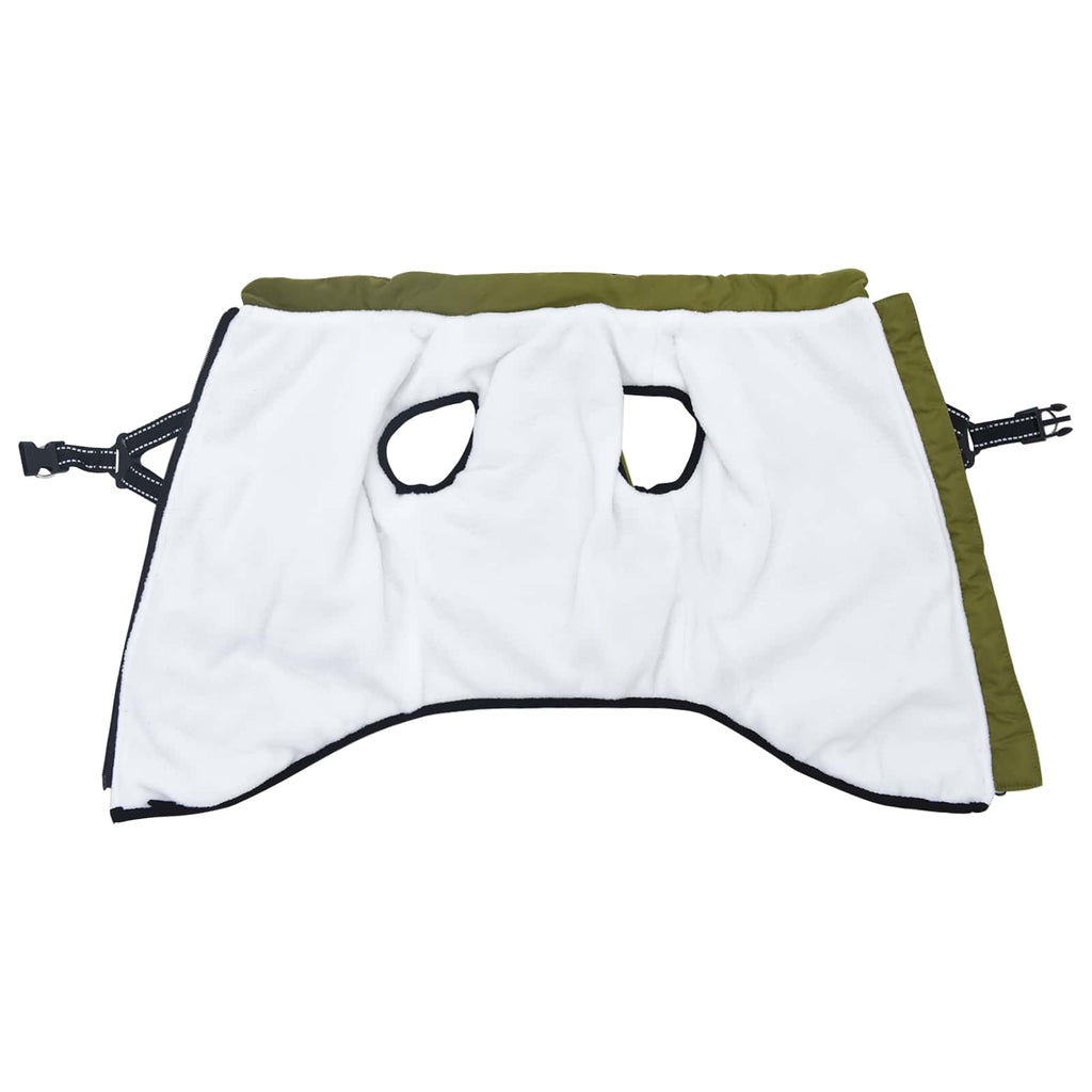 Hundemantel Olivegrün L44 Fleece und Polyester