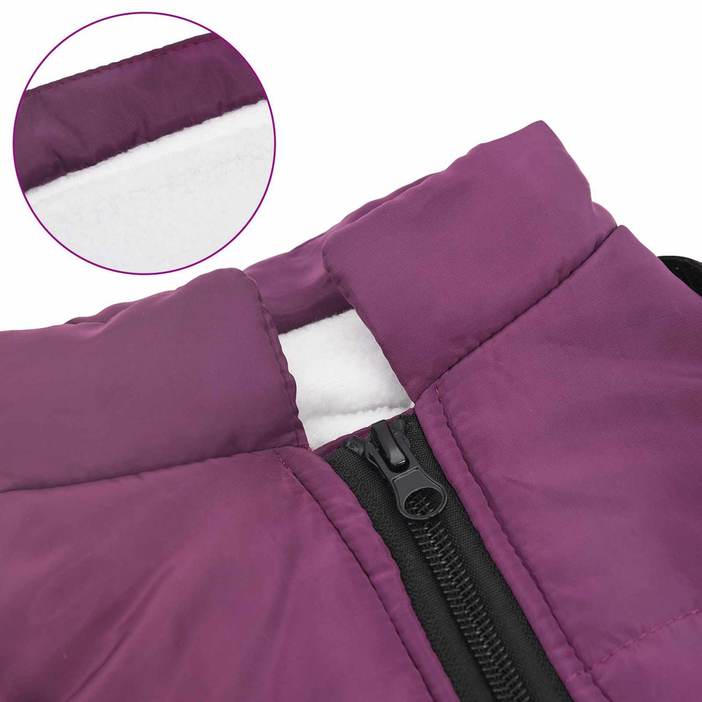 Hundemantel Lila L28 Fleece und Polyester