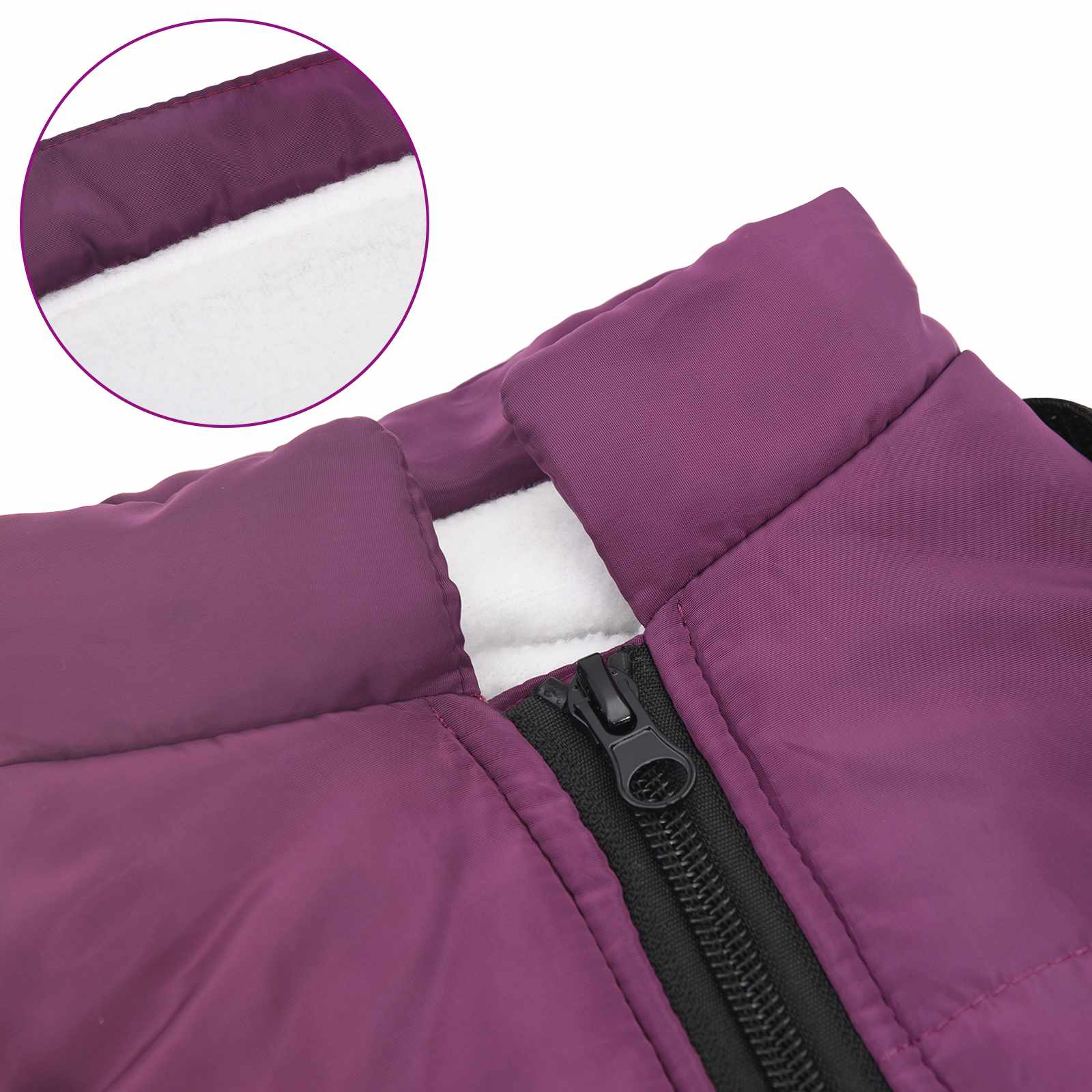 Hundemantel Lila L28 Fleece und Polyester