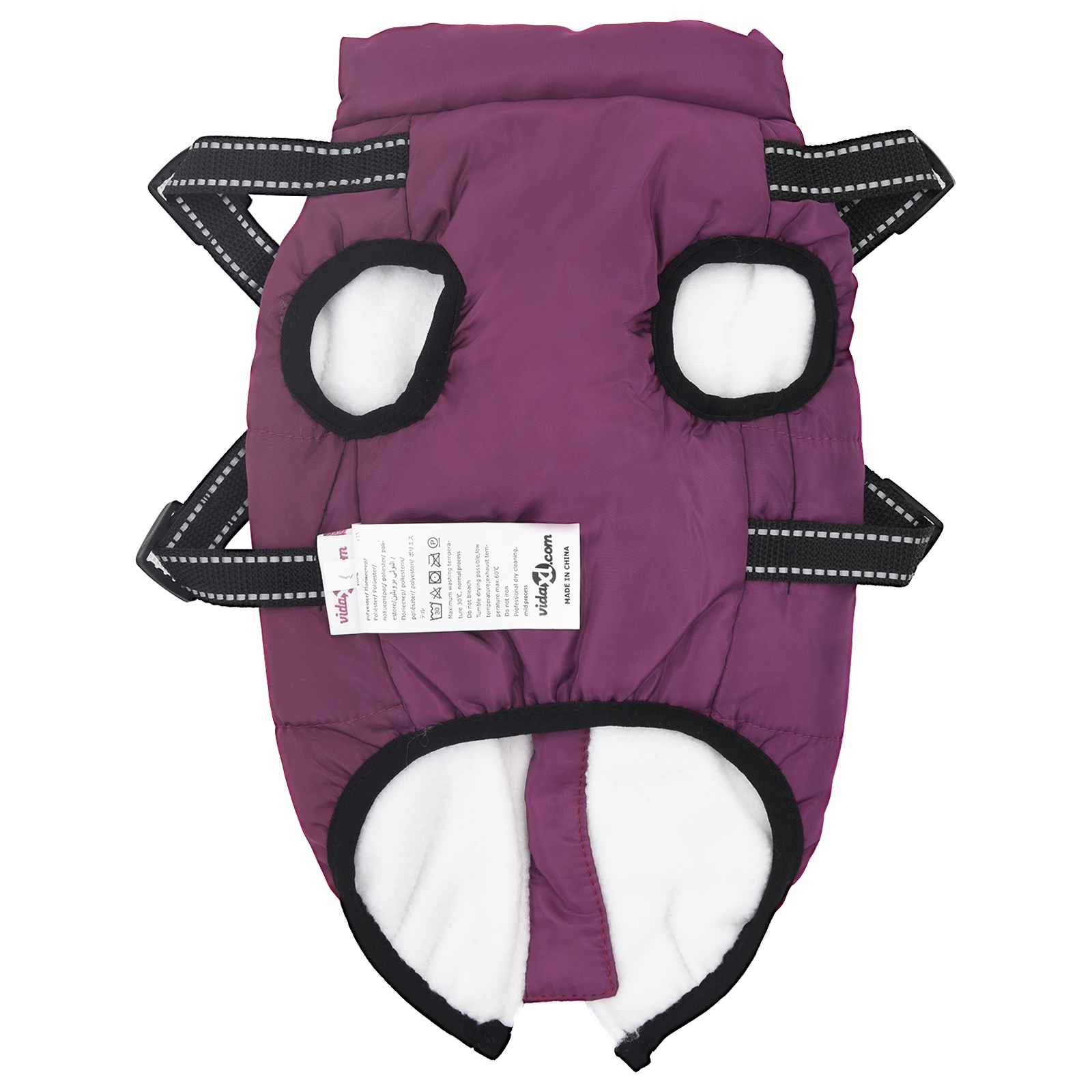 Hundemantel Lila L28 Fleece und Polyester
