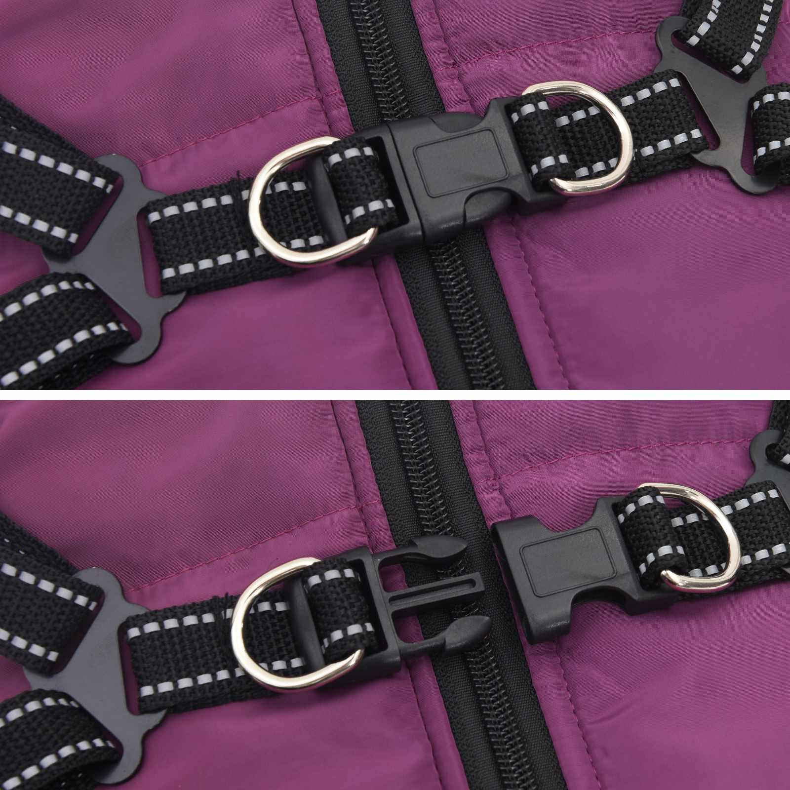 Hundemantel Lila L36 Fleece und Polyester