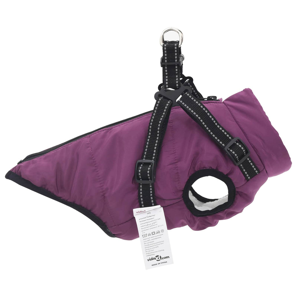 Hundemantel Lila L36 Fleece und Polyester