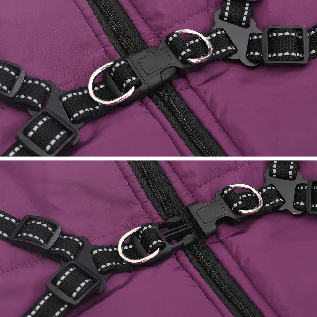 Hundemantel Lila L48 Fleece und Polyester
