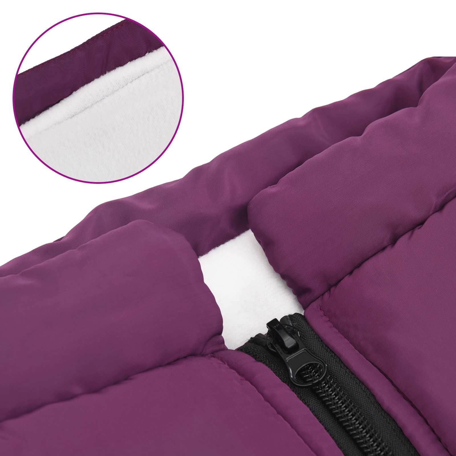 Hundemantel Lila L48 Fleece und Polyester