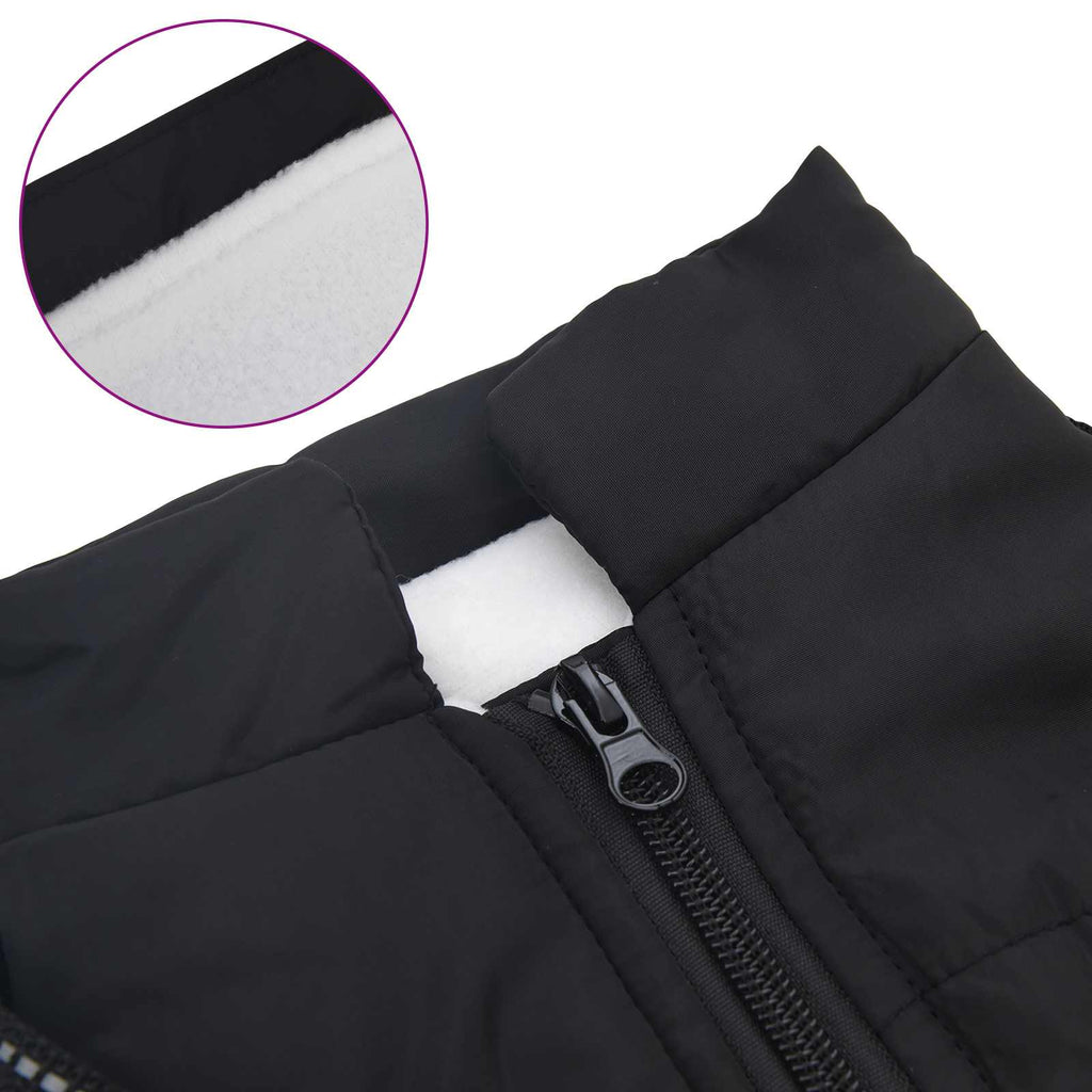 Hundemantel Schwarz L24 Fleece und Polyester