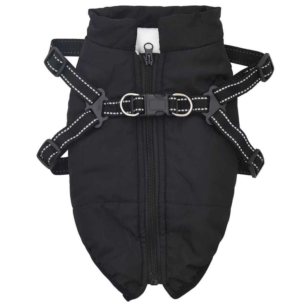 Hundemantel Schwarz L28 Fleece und Polyester
