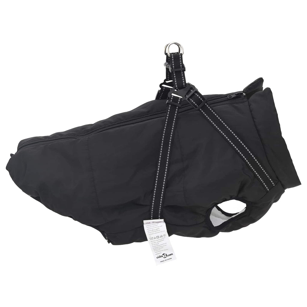 Hundemantel Schwarz L44 Fleece und Polyester