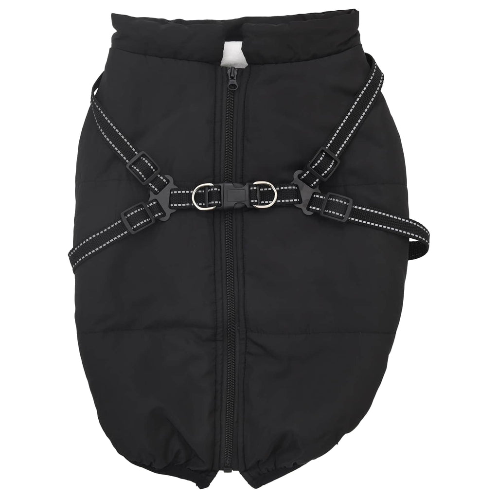 Hundemantel Schwarz L48 Fleece und Polyester