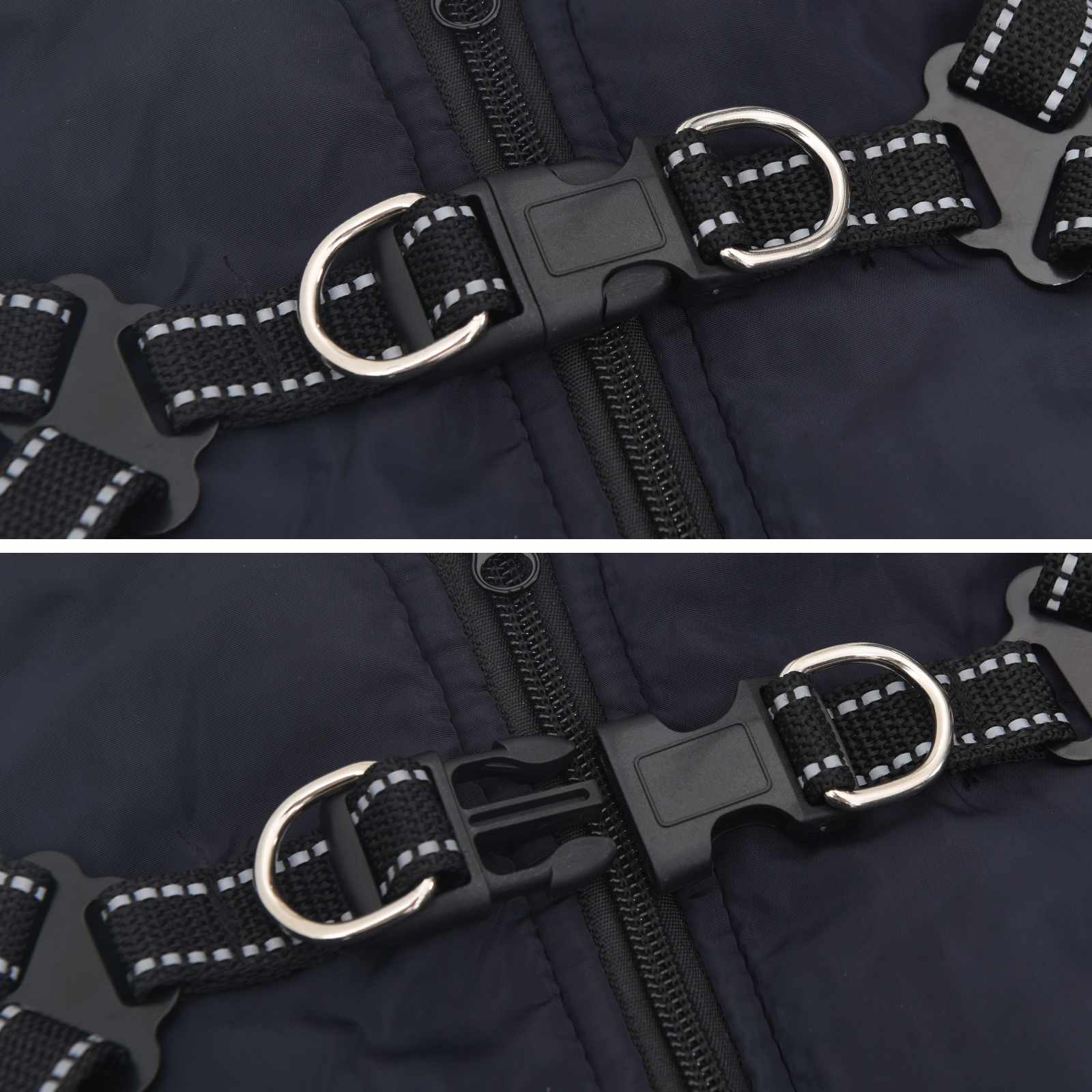 Hundemantel Marineblau L28 Fleece und Polyester