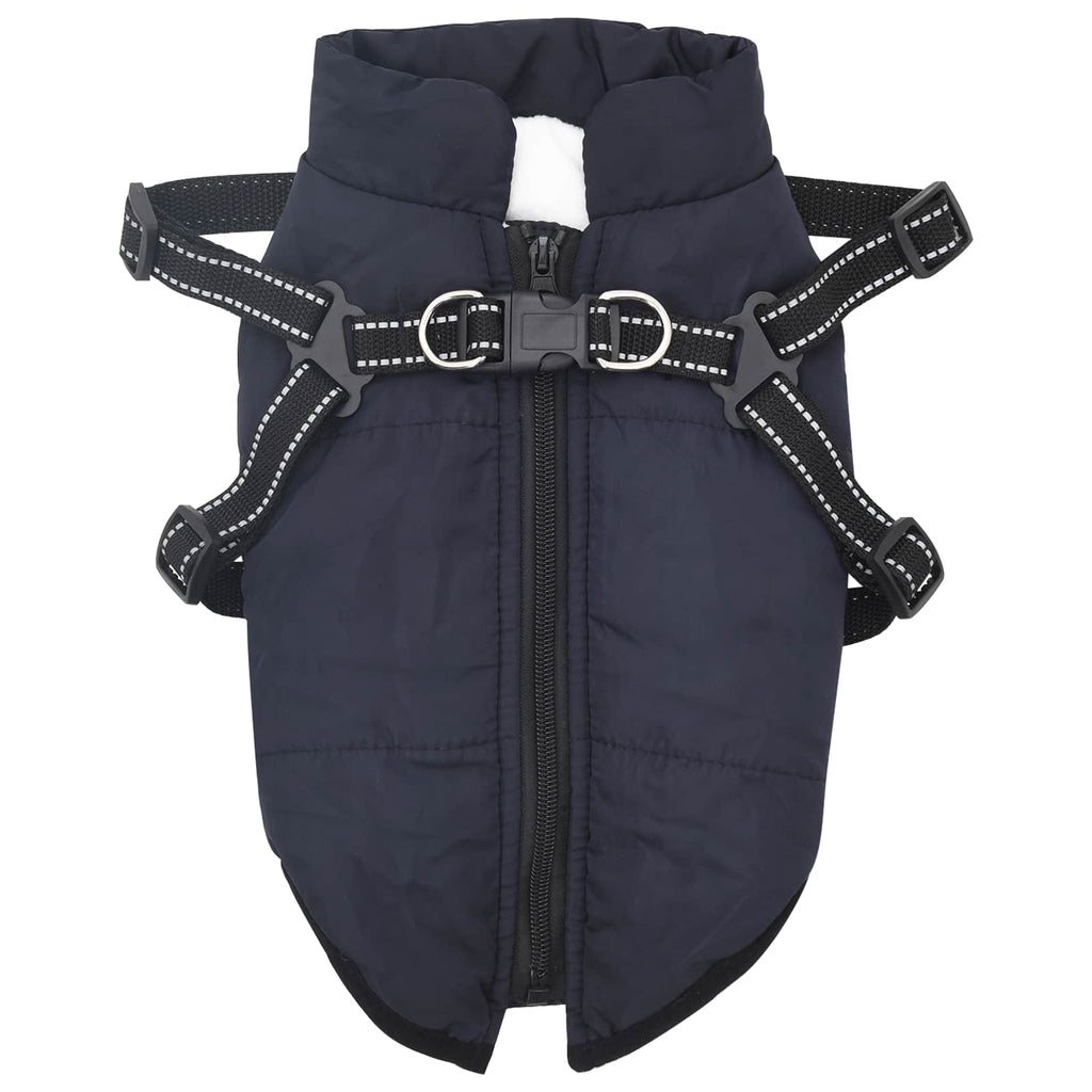 Hundemantel Marineblau L28 Fleece und Polyester