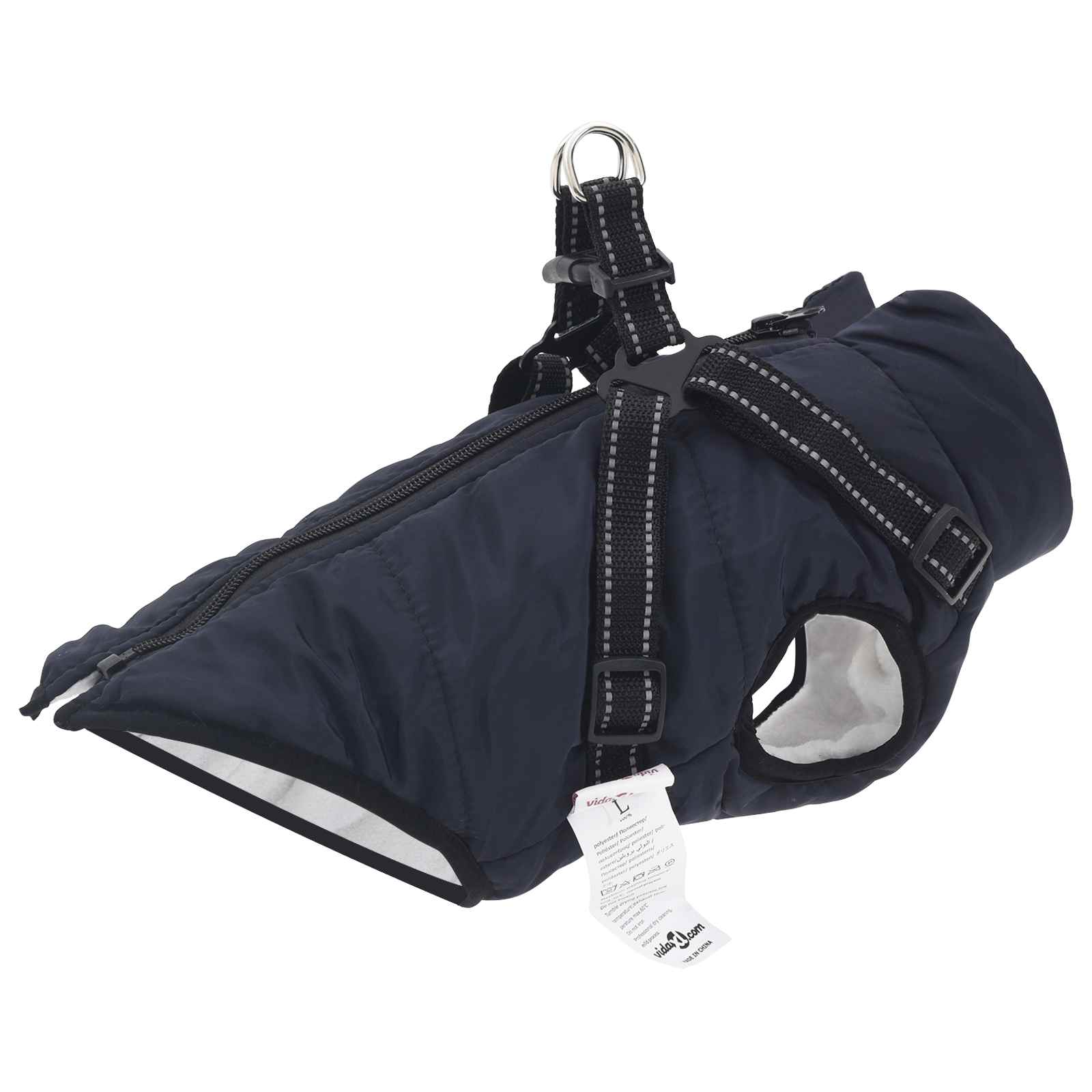 Hundemantel Marineblau L32 Fleece und Polyester