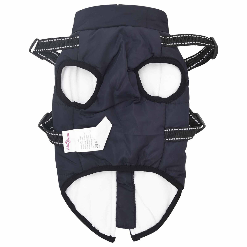 Hundemantel Marineblau L36 Fleece und Polyester