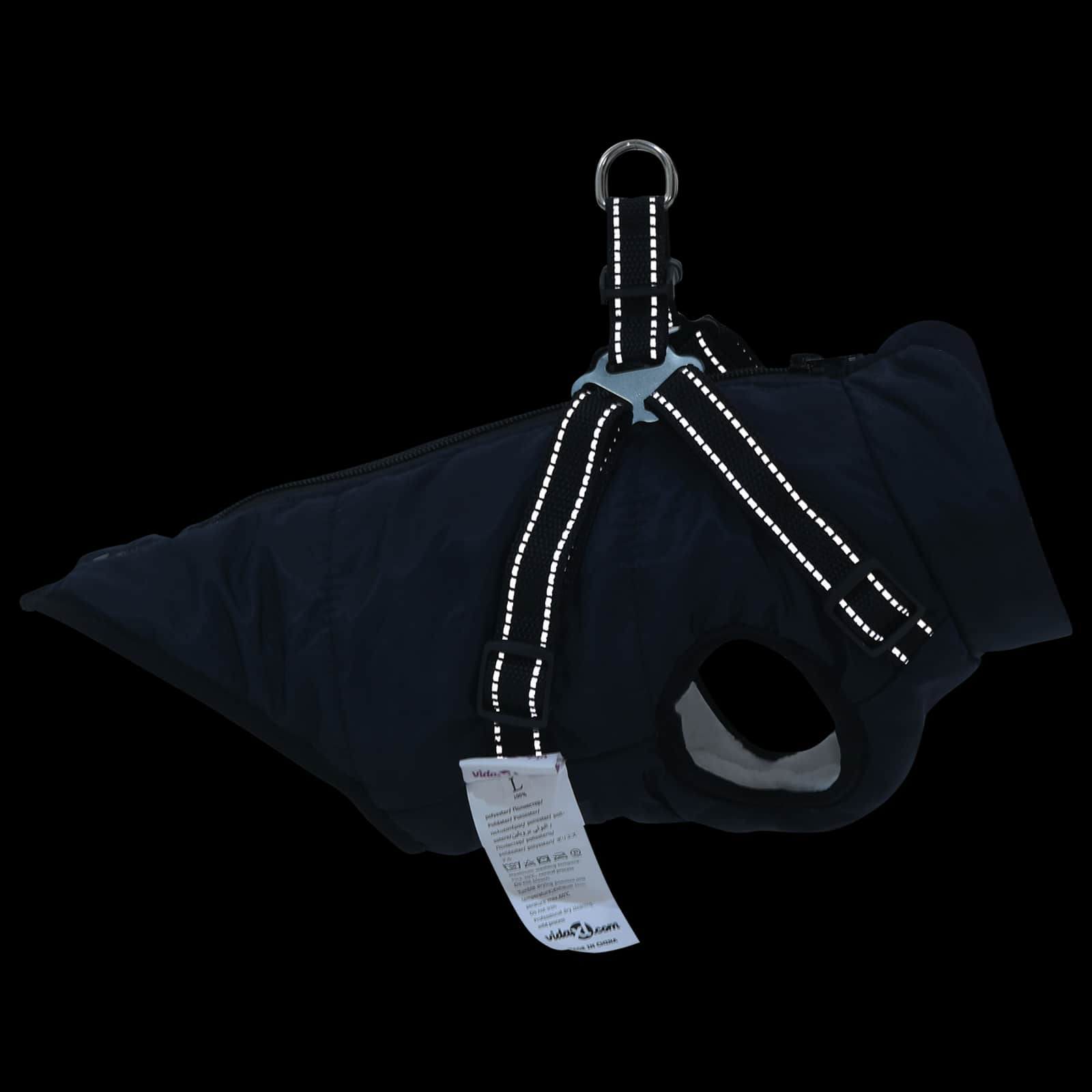Hundemantel Marineblau L36 Fleece und Polyester