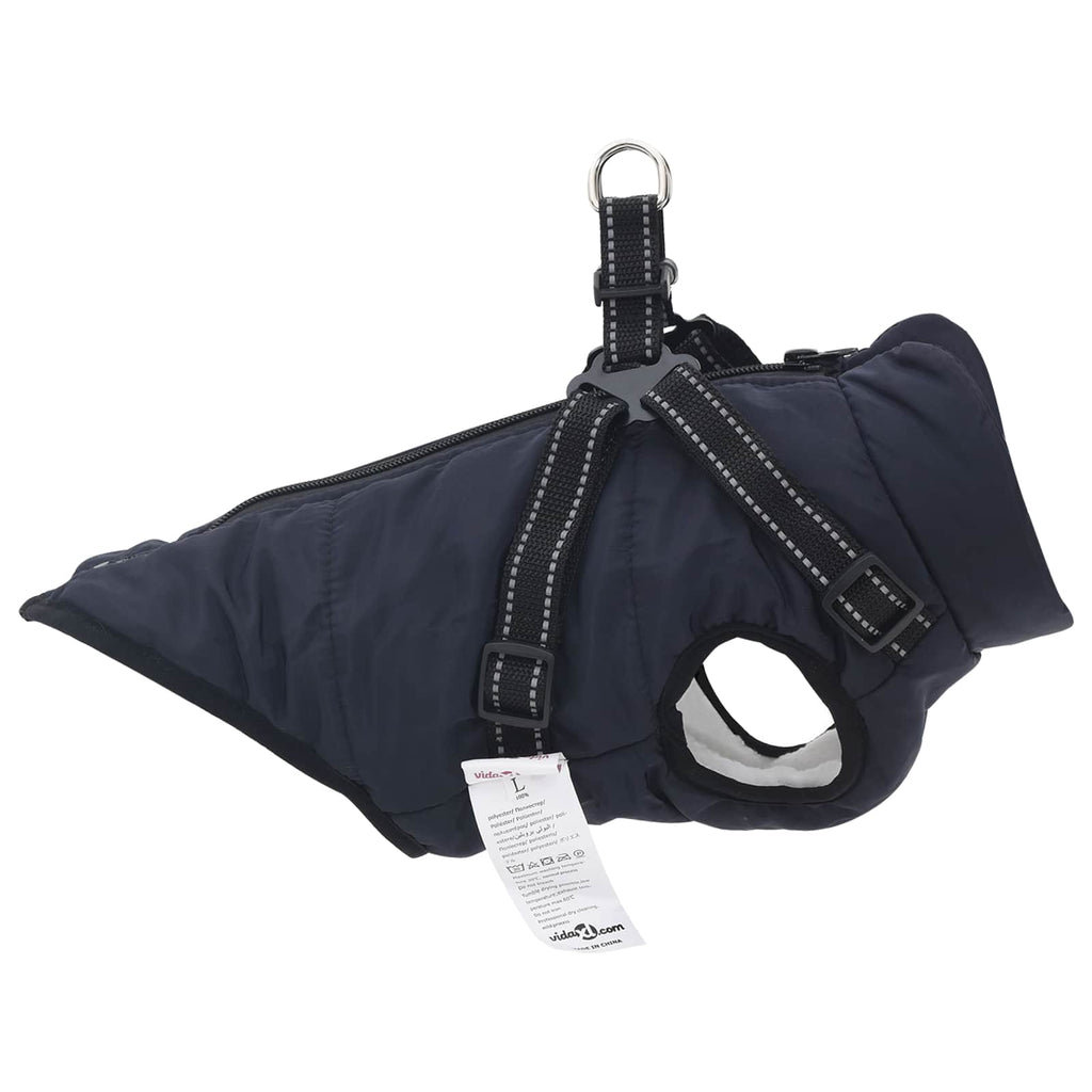 Hundemantel Marineblau L36 Fleece und Polyester