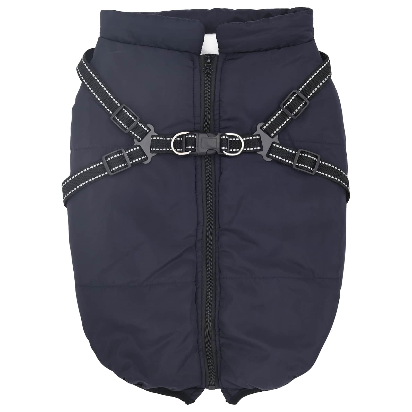 Hundemantel Marineblau L44 Fleece und Polyester
